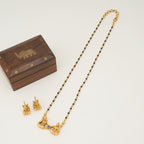Traditional antique gold ram sita infinity mangalstura set