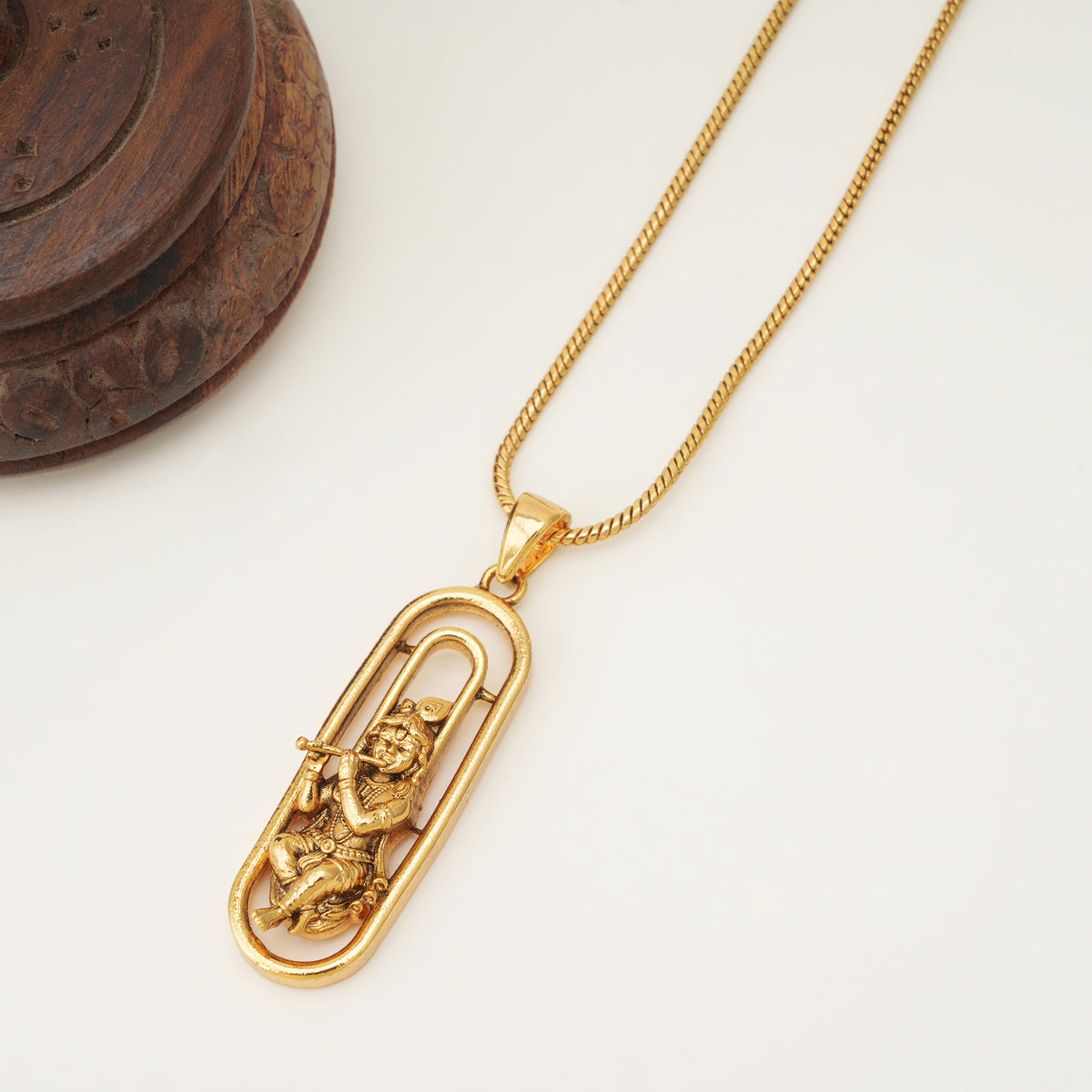 Beautiful antique gold krishna Pendant
