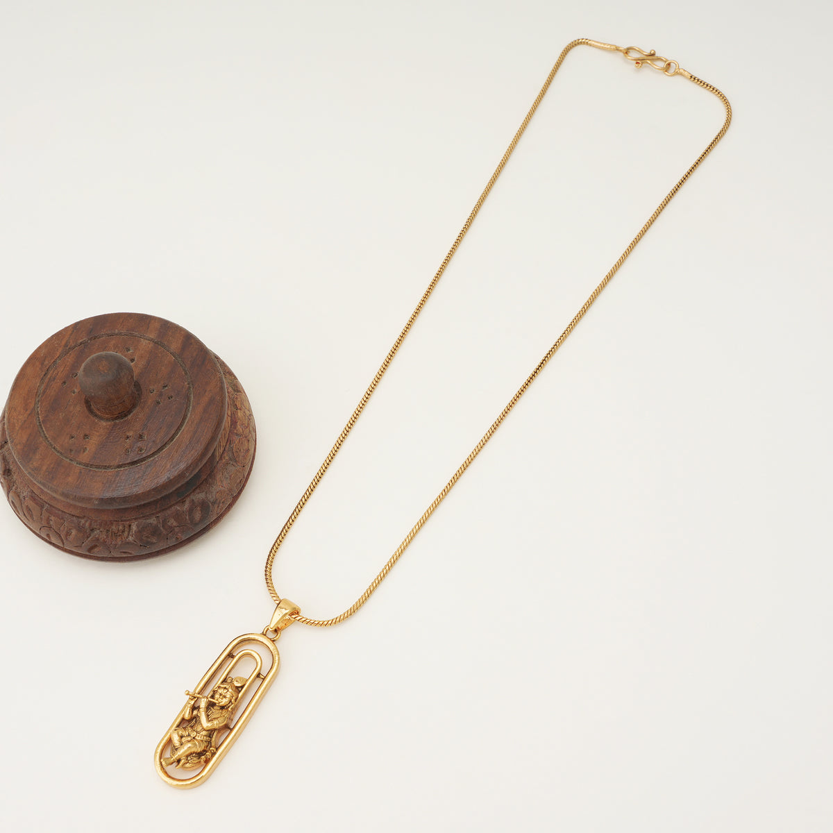 Beautiful antique gold krishna Pendant