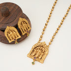 Stunning antique gold ram sita pendant set