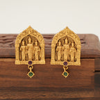 Stunning antique gold ram sita pendant set