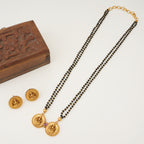 Stunning antique gold maa lakshmi mangalstura set