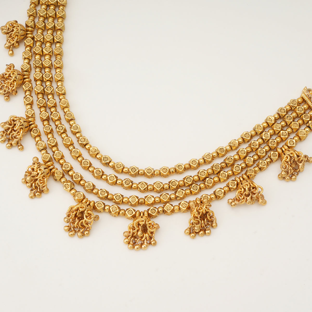 Beautiful antique gold layer necklace set