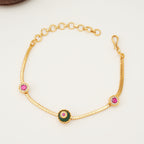 Cute stunning  antique gold stone bracelet