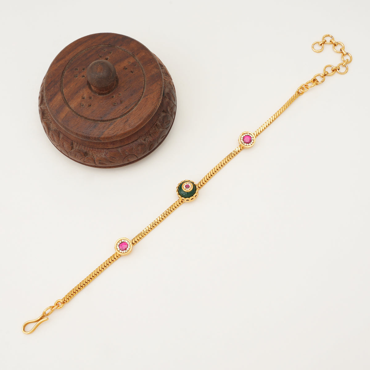 Cute stunning  antique gold stone bracelet