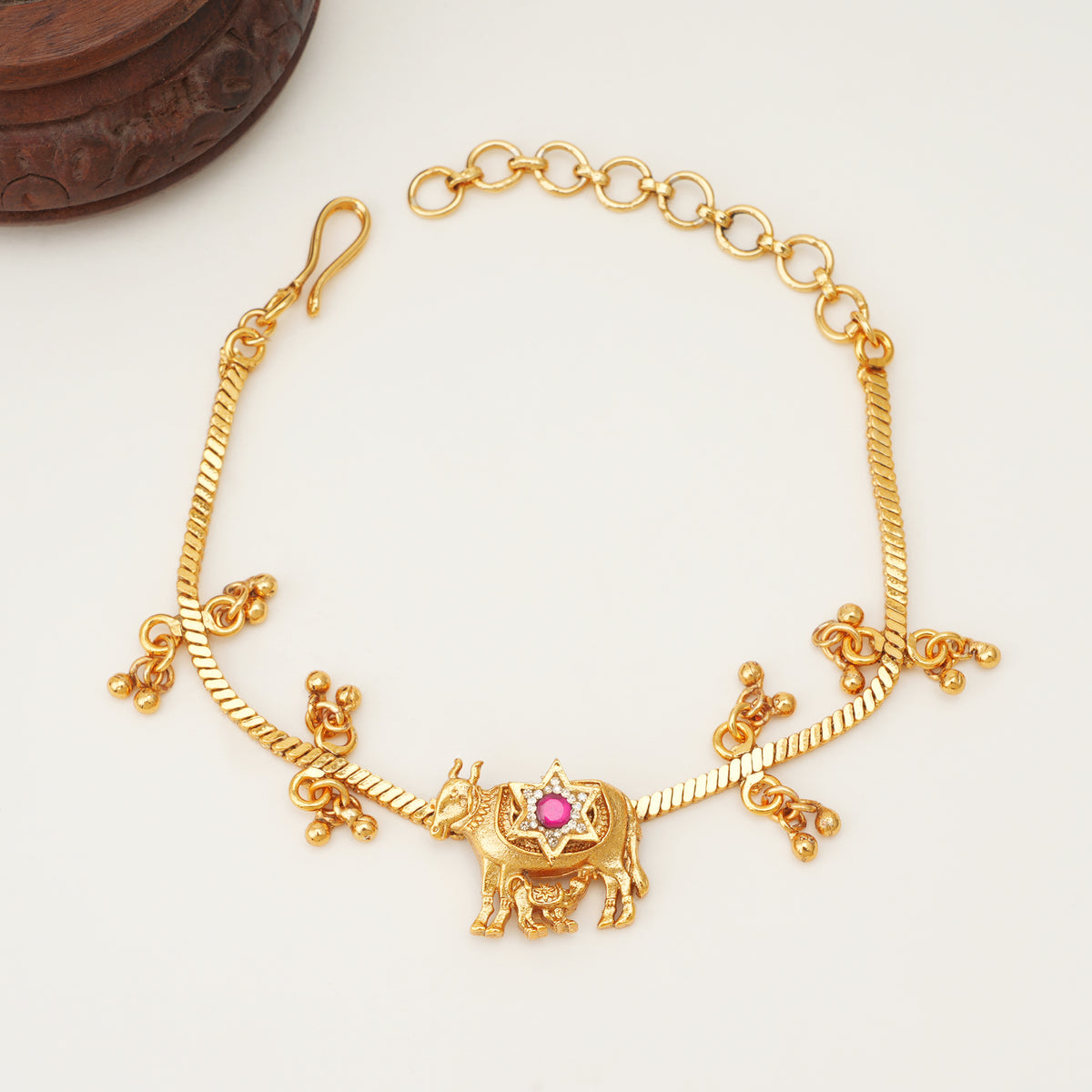 Stunning antique gold Kamdhenu Kripa Bracelet