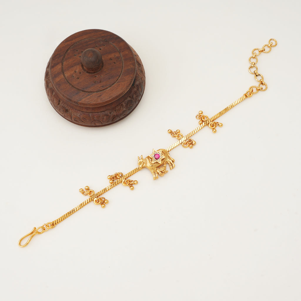 Stunning antique gold Kamdhenu Kripa Bracelet