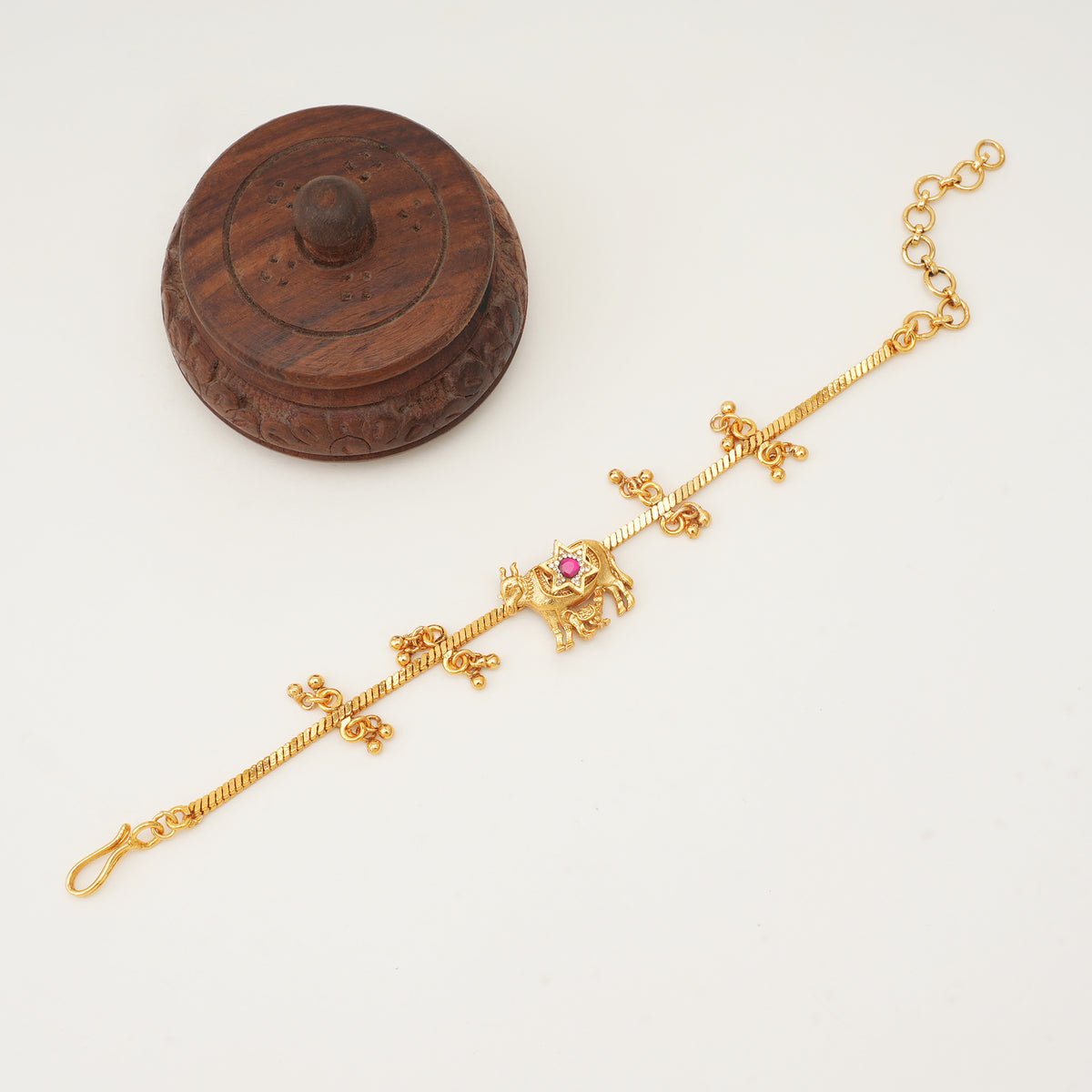 Stunning antique gold Kamdhenu Kripa Bracelet