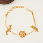 Beautiful floral antique gold bracelet