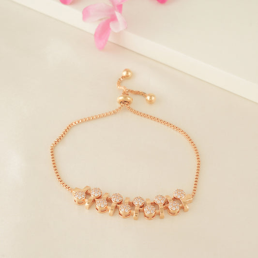 Stunning diamond gold plated openable bracelet