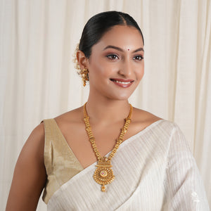 Long stunning gold plated necklace set