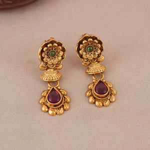 Stunning antique gold lord ganesh necklace set ITemple Jewellery