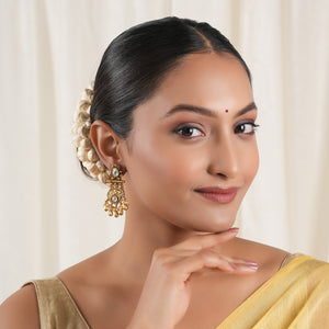 Antique gold kundan earring