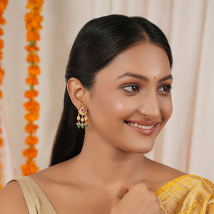 Amazing antique gold stone earring