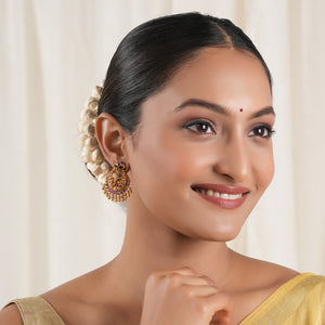 Cute antique gold multicolor earring