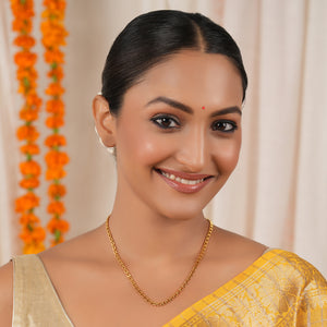 Cute antique gold plated curb chain