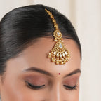 Beautiful kundan antique gold maagtika