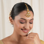 Beautiful kundan antique gold maagtika