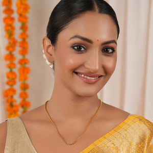 Antique gold plated cable chain