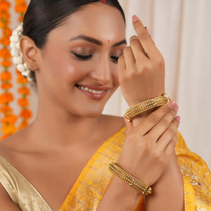 Stunning high gold plated bangle set