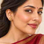 Beautiful antique gold om stud earring