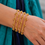 Plain gold kashmiri bangle set (set of 4)
