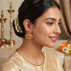 Cute antique gold plated plain stud