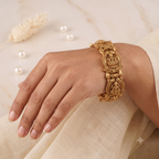 Amazing antique gold Maa Lakshmi openable kada bangle I Temple Jewellery