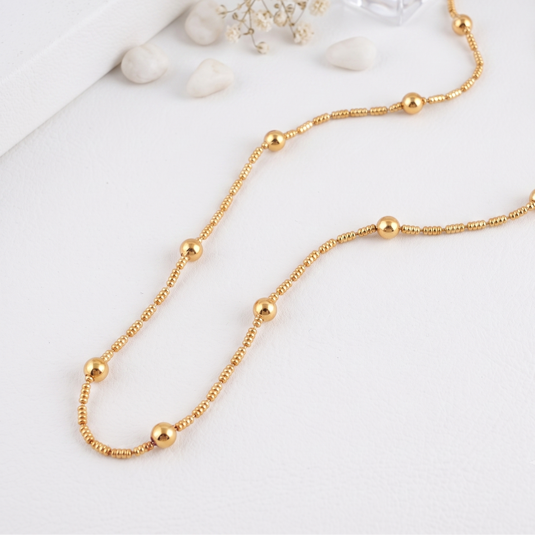 Ball gold plated chain