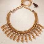 Beautiful kundan antique gold layered choker necklace set