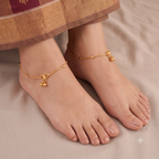 Plain antique gold delicate anklet