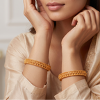 Beautiful plain sleek bangle set