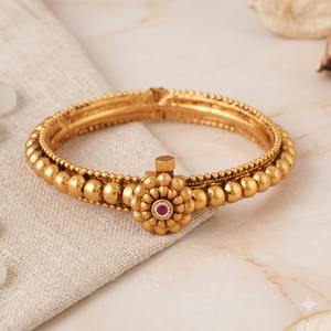 Beautiful traditional antique gold kada bangle