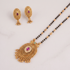 Stunning delicate antique gold mangalsutra set