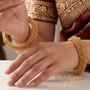 Stunning high gold plated bangle set