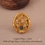 Beautiful oval yellow gold stone finger ring