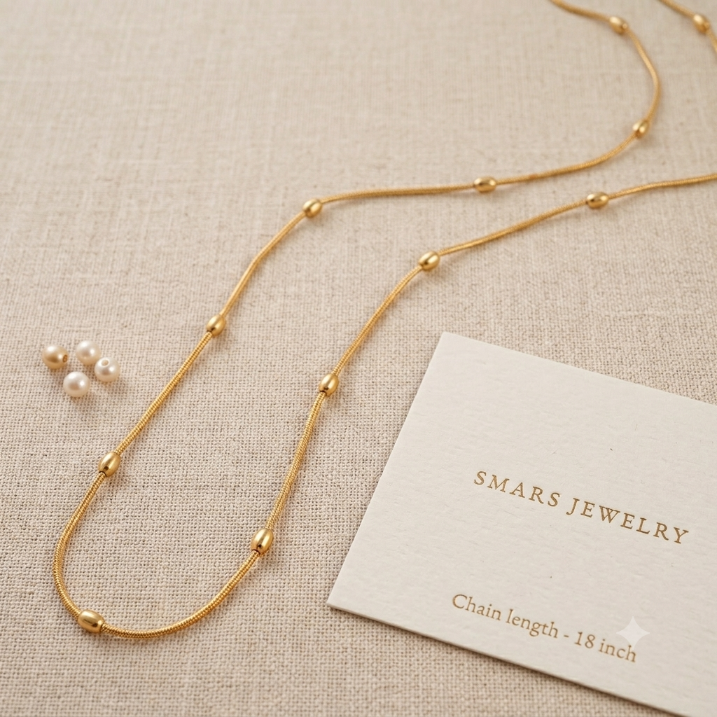 Sleek gold plated solid chain