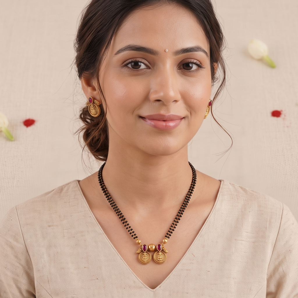 Indian Gold Look Mangalsutra Style