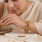 Antique gold finish Ganesh kada bangle