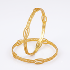 Elegant gold plated bangle set