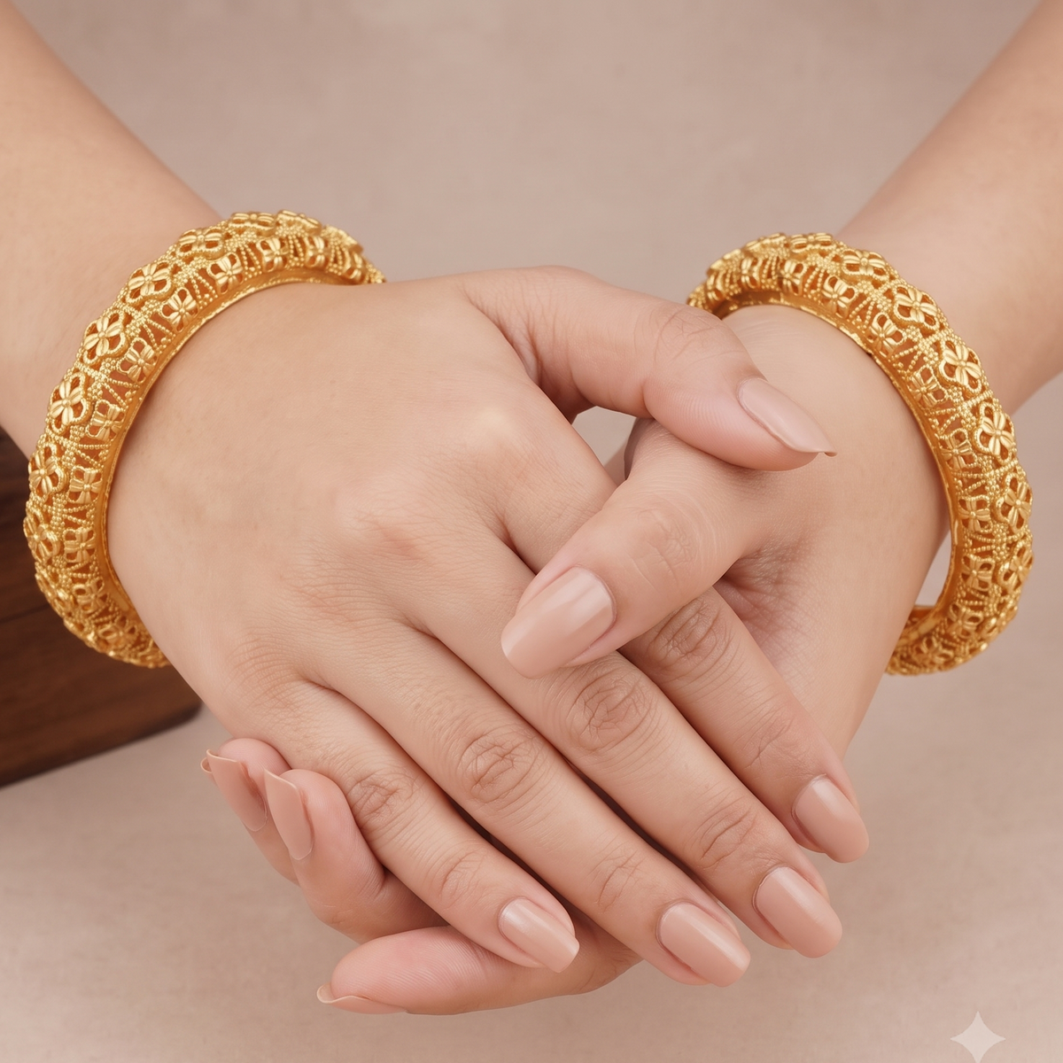 Stunning antique gold bangle set
