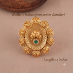 Stunning high gold floral finger ring