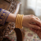 Beautiful antique gold plated bangle set for women ( set of 4 )