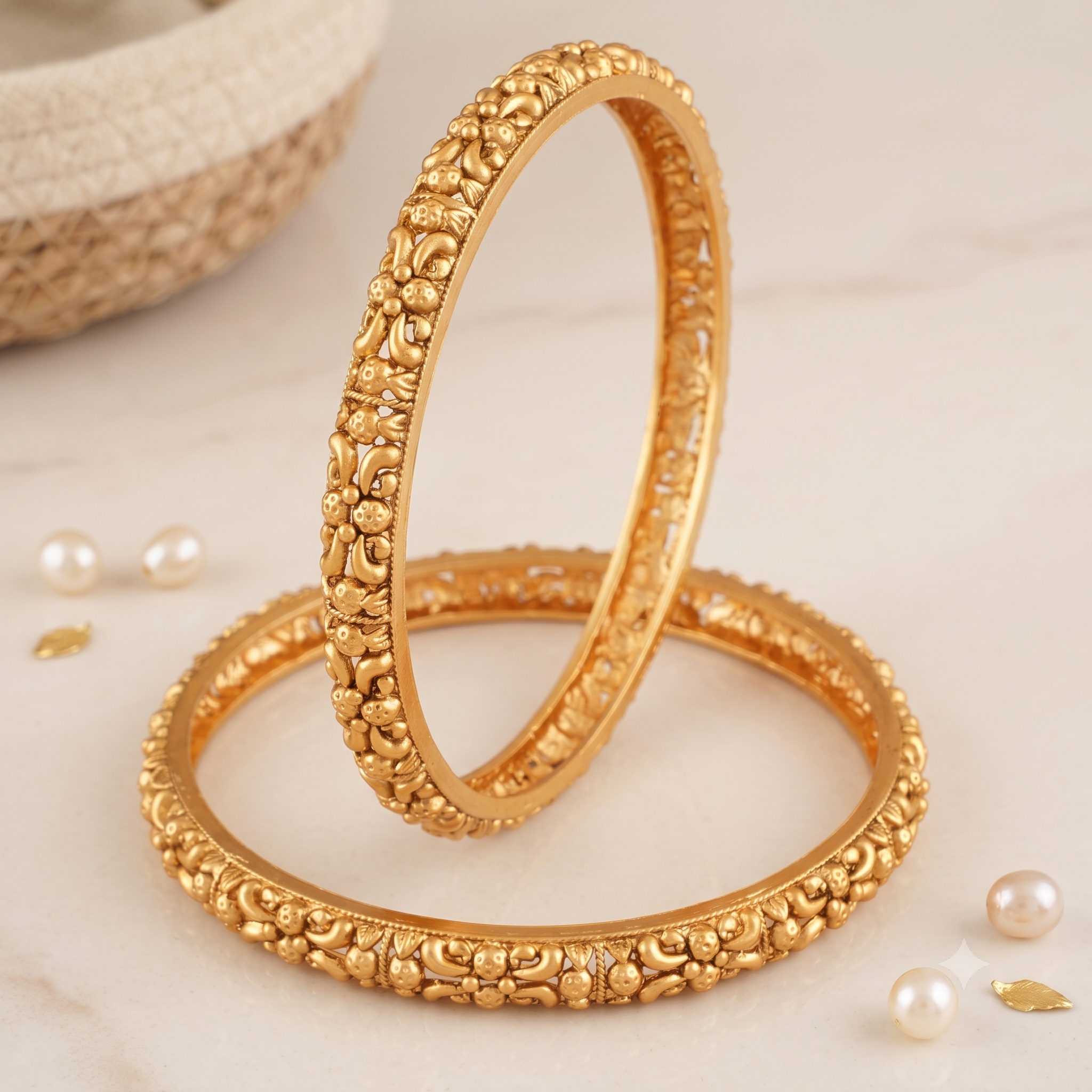 Amazing antique gold bangle set