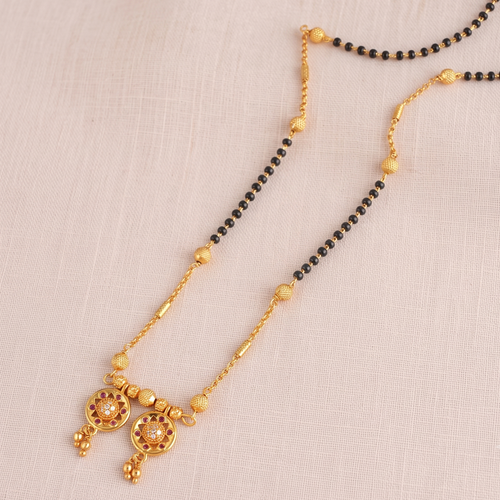 Beautiful gold plated diamond mangalsutra