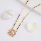 Sleek gold plated diamond mangalsutra