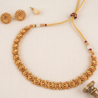 Cute elegant antique gold necklace set for women