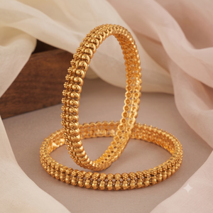 Plain antique gold traditional bangle set