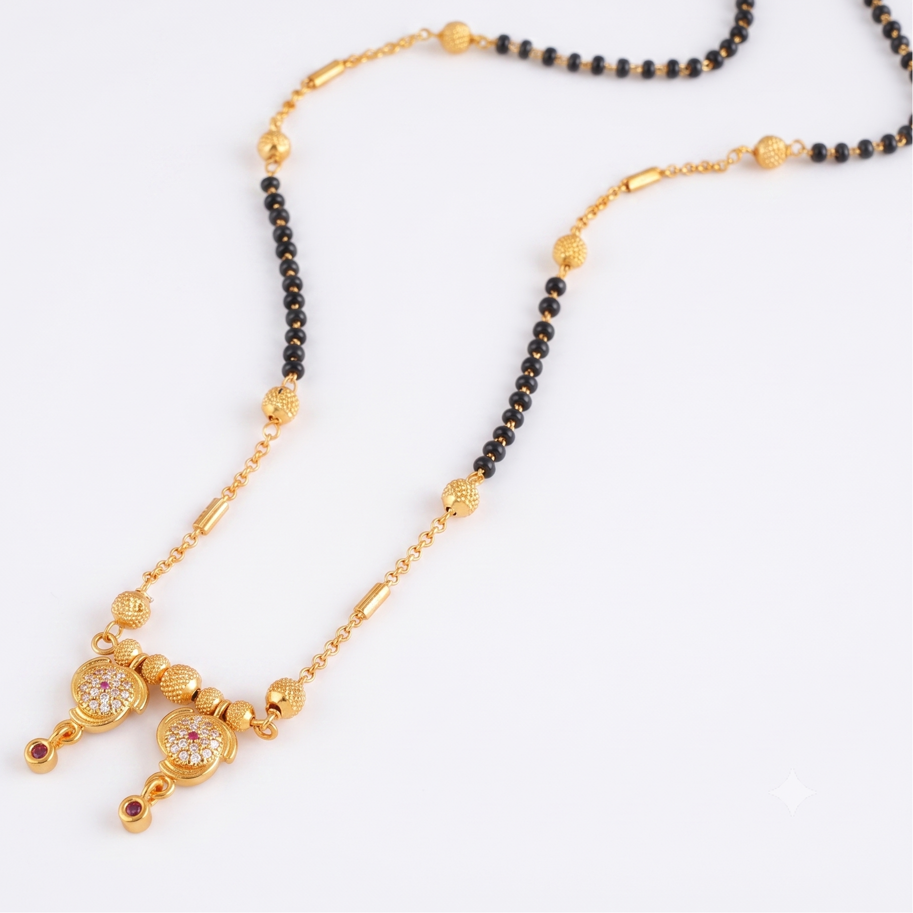 Gold plated diamond mangalsutra