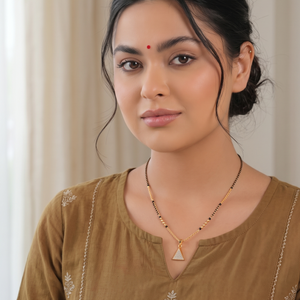 Cute diamond gold plated mangalsutra